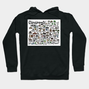 Cincinnati Ohio Map Hoodie